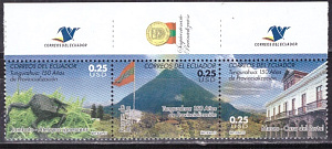 Эквадор , 2010. Виды и  Лягушки, 3 марки